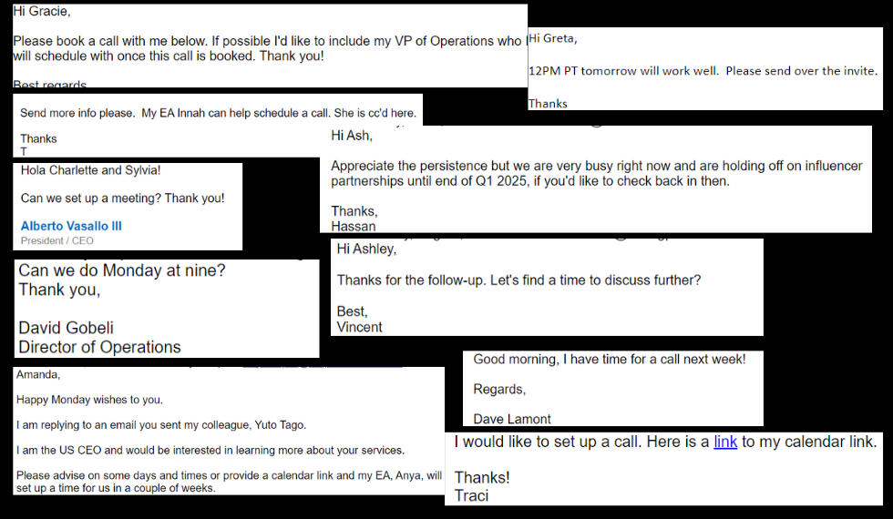 Booking Replies